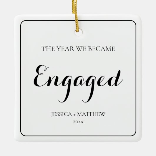 Einfache schwarze Schrift Unsere ersten Weihnachte Keramikornament (Vorderseite)