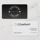 Einfache schwarze Schrift Visitenkarte (Vorne/Hinten)