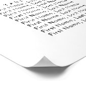 einfache schwarze Schriftzeichen Poster (Ecke)