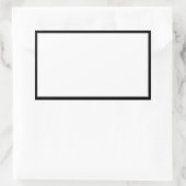 Einfache schwarze schwarze Grenze Rechteckiger Aufkleber (Tasche)