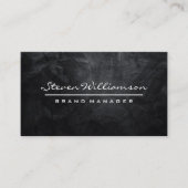 Einfache schwarze Textur Hintergrund Visitenkarte (Vorderseite)
