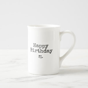 Einfache schwarze Typografie Alles Gute zum Geburt Porzellantasse