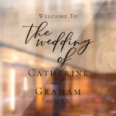 Einfache Schwarze Typografie - Begrüßung Fensteraufkleber (Blatt 2)