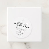 Einfache Schwarze Typografie Chic Moderne feierlic Geschenkanhänger (Beispiel)