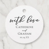 Einfache Schwarze Typografie Chic Moderne feierlic Geschenkanhänger (Vorderseite)