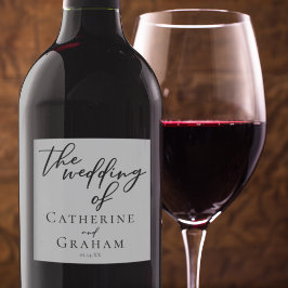 Einfache schwarze Typografie Moderne feierliche Ho Schaumweinetikett