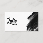 einfache schwarze u. weiße Visitenkarte (Rückseite)