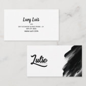 einfache schwarze u. weiße Visitenkarte (Vorne/Hinten)