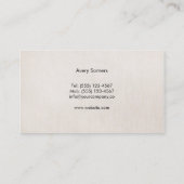 Einfache schwarze und beige feine Streifen Stilvol Visitenkarte (Rückseite)