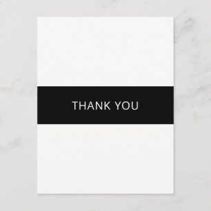 Einfache schwarze und weiße Dankeskarten - flach Dankeskarte