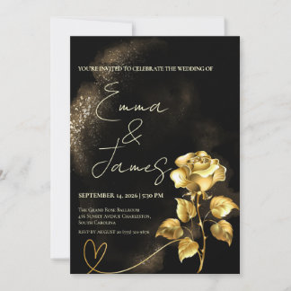 Einfache schwarze und weiße elegante minimalistisc einladung