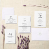 Einfache schwarze und weiße elegante minimalistisc save the date