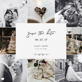 Einfache schwarze und weiße elegante minimalistisc save the date