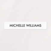 Einfache schwarze und weiße Kinder Name Etiketten (Design 1)