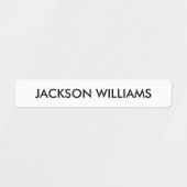 Einfache schwarze und weiße Kinder Name Etiketten (Design 2)