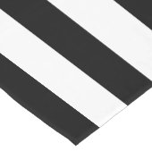Einfache schwarze und weiße Streifen | Großer Tischläufer (Ecke)