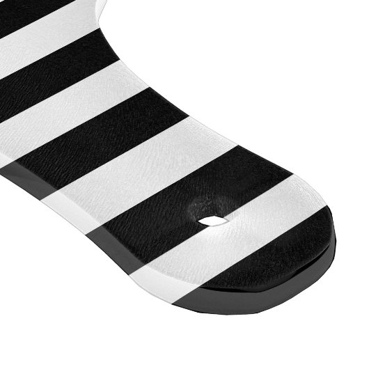 Einfache schwarze und weiße Streifen | Schneidebrett (Ecke)