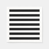 Einfache schwarze und weiße Streifen | Serviette (Vorderseite)