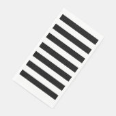 Einfache schwarze und weiße Streifen | Serviette (Ecke)