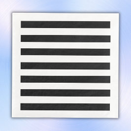 Einfache schwarze und weiße Streifen | Serviette