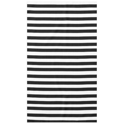 Einfache schwarze und weiße Streifen | Tischdecke (Vorderseite)