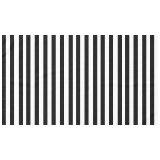 Einfache schwarze und weiße Streifen | Tischdecke (Vorderseite (Horizontal))