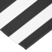 Einfache schwarze und weiße Streifen | Tischdecke (Schrägansicht)