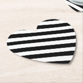 Einfache schwarze und weiße Streifen | Untersetzer (angewinkelt)