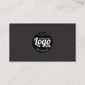 Einfache schwarze Visitenkarte mit Logo (Vorderseite)