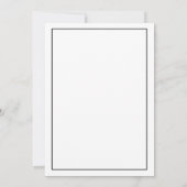 Einfache schwarze weiße elegante Typografie Hochze Einladung (Rückseite)