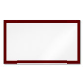 Einfache schwarze, weiße und dunkelrote Grenze Magnetische Visitenkarte (Vorderseite)