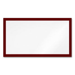 Einfache schwarze, weiße und dunkelrote Grenze Magnetische Visitenkarte