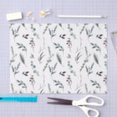 Einfache Schwarze Winter Botanische Wasserfarbe We Seidenpapier (Handwerk)