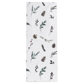 Einfache Schwarze Winter Pineca Geschenktüte Für Weinflaschen (Rückseite)