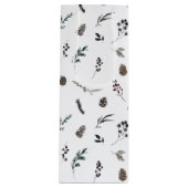 Einfache Schwarze Winter Pineca Geschenktüte Für Weinflaschen (Vorderseite)