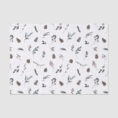 Einfache Schwarze Winter Pineca Seidenpapier (Vorderseite)