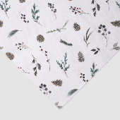 Einfache Schwarze Winter Pineca Seidenpapier (Ausschnitt)