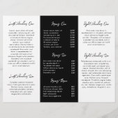 Einfache schwarze zeitgemäße QR-Code Modernst Flyer (Hinten)