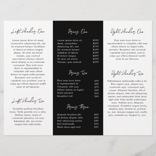 Einfache schwarze zeitgemäße QR-Code Modernst Flyer (Hinten)