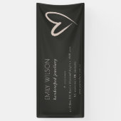 Einfache Schwarzes Herz-Unternehmen Banner (Vertikal)