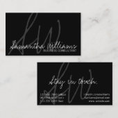 Einfache Schwarzweiß-Berufliche Visitenkarten Visitenkarte (Vorne/Hinten)