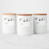 Einfache Schwarzweiß-BlackBerry-Jam-Marke Lebensmitteletikett (Flaschen)