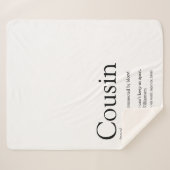 Einfache Schwarzweiß-Cousin-Definition Sherpadecke (Vorderseite (Horizontal))