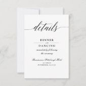 Einfache Schwarzweiß-Empfang-Karte Einladung (Vorderseite)