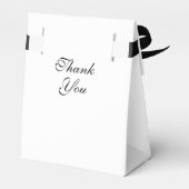 einfache Schwarzweiß-Gastgeschenk Hochzeit Geschenkschachtel (Rückseite)