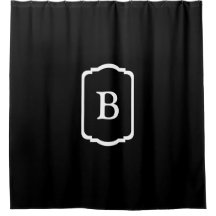Einfache Schwarzweiß-Gerahmte Monogramm