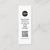 Einfache Schwarzweiß-Lesezeichen-Karte Mini Visitenkarte (Vorderseite)