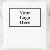 Einfache Schwarzweiß-Logos hier Vorlage Rechteckiger Aufkleber (Tasche)
