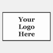 Einfache Schwarzweiß-Logos hier Vorlage Rechteckiger Aufkleber (Vorderseite)