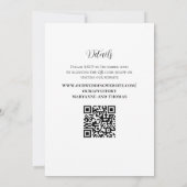 Einfache Schwarzweiß-Minimalistische Kalligrafie Einladung (Rückseite)